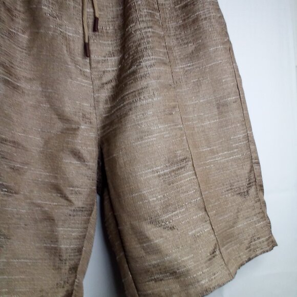 Boohoo Man Shorts Men 2XL Drawstring Elastic Pockets Textured Gold - Picture 5 of 16